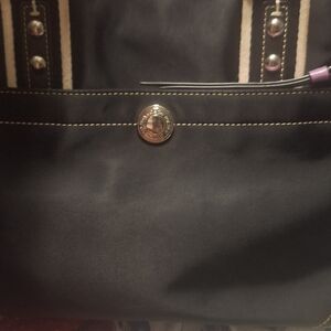 Coach Black and White Tote Bag